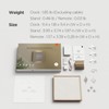 mooas Wooden Frame LED Silent Wall Clock with Remote, Backlit