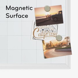 U Brands U Brands Magnetic Dry Erase Calendar Board, 30"x20", White Wood Style Frame, Includes Magnets