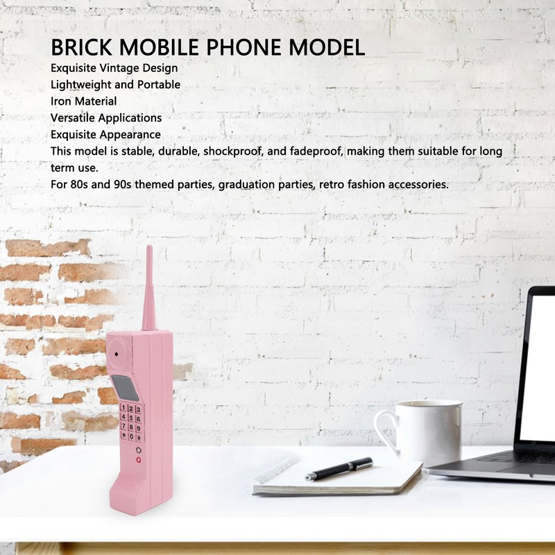 Brick Mobile Phone Model Vintage Cell Phone Prop Old Fashioned