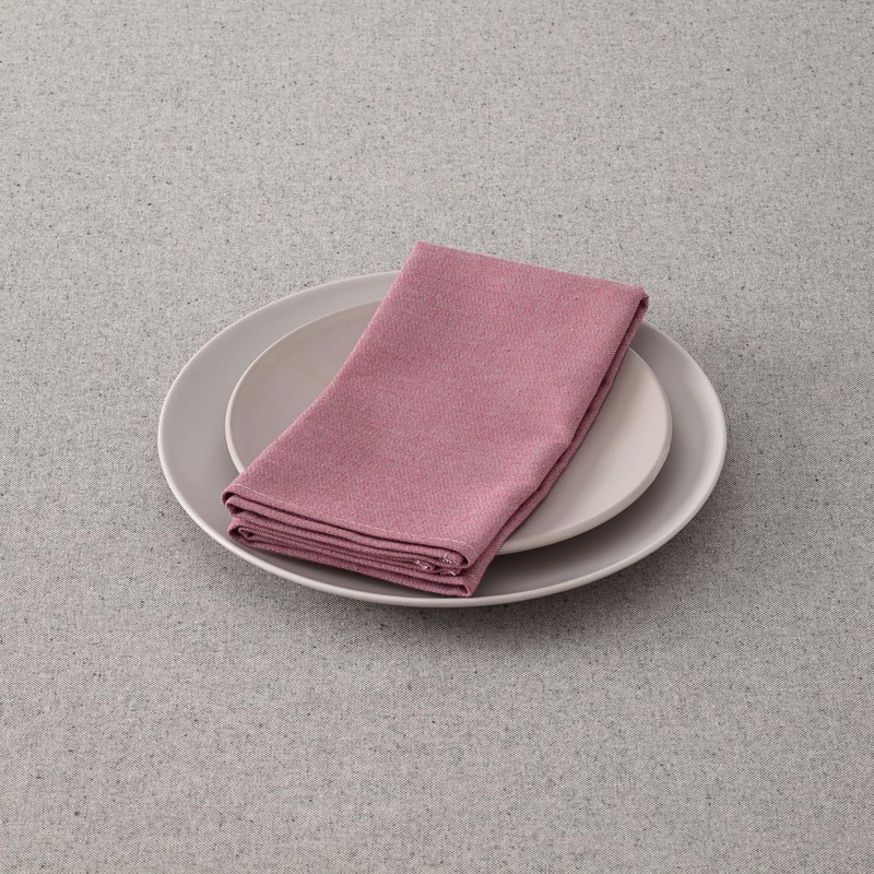 Pack of 6 Plain Satin Napkins, Durable Cotton Fabric for