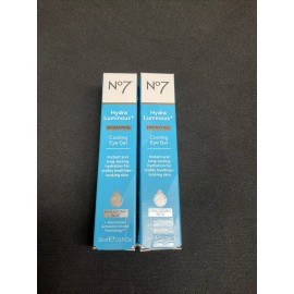 No7 Lot Of 2 No7 HydraLuminous Hydrating Cooling Eye Gel Fragrance Free .5 fL oz Ea