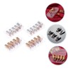 BIUDECO 20pcs Metal Nail Art Extension Forms Reusable Guide Protector