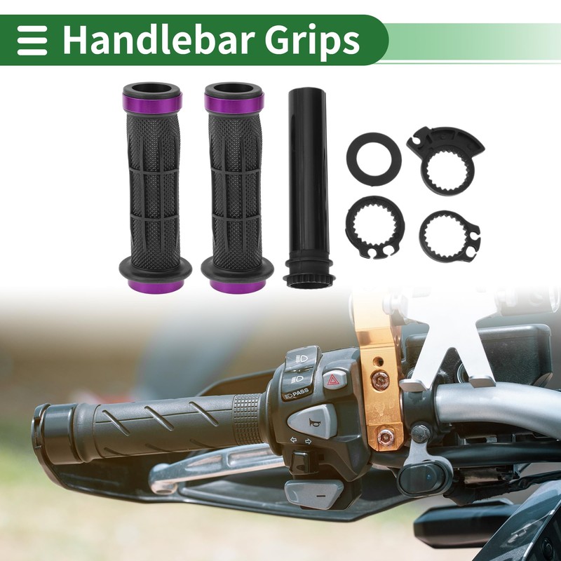 X AUTOHAUX 7/8" 22mm 15/16" 24mm Motorcycle Hand Grips Cover
