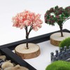 ZEN&TAO Japanese Zen Garden, Black Tray with Two Trees, Two