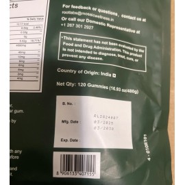 Pure Root Labs Pure Himalayan Shilajit Gummies with KSM-66 Ashwagandha – 120 Gummies