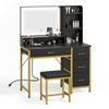 Rolanstar Vanity Desk with Mirror and Lights, Makeup Vanity with