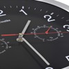 vidaXL Black Wall Clock with Quartz Movement: Featuring Built-In Hygrometer