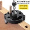 Mesee Dowel Drill Guide, Vertical Pocket Hole Jig Kit 3-Hole