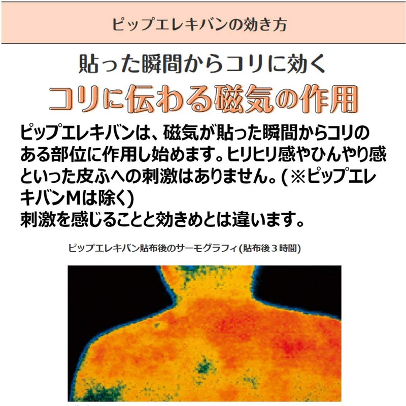 ピップ エレキバン 80 48粒入 磁気治療器 肩コリ 首 腰 肩甲骨 ベージュ