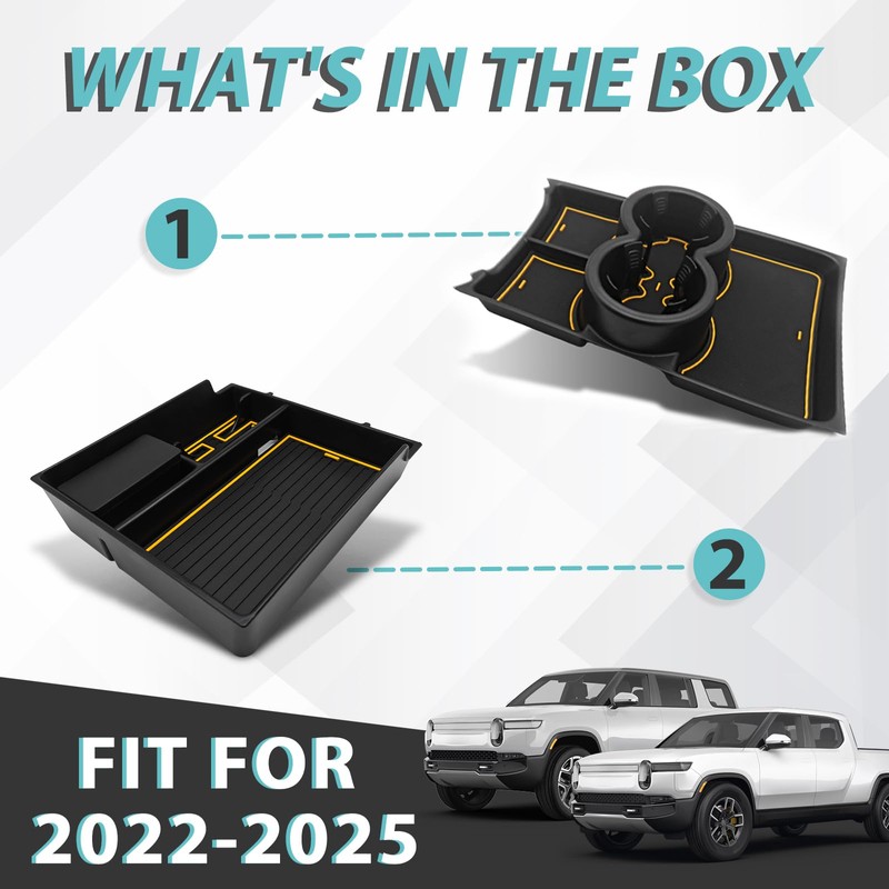 BestEvMod Upgraded V3 Armrest Storage Box and Cup Holder Lower
