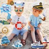 25Pcs Nautical Photo Booth Props Set with Bamboo Sticks &
