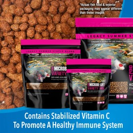 MICROBE-LIFT MLLVMBAG Variety Mix Floating Fish Food Pellets and Sticks for Ponds, Water Gardens, and Fountains, for Live Goldfish and Koi, 40 Pounds