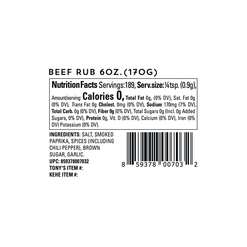 Oakland Dust Beef Rub 6 OZ (170g) Shaker Bottle