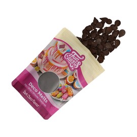 FunCakes Deco Melts Gusto Choco Fondente - Sciogli nel microonde e versa in qualsiasi stampo. Prepara caramelle, lecca-lecca e decora torte e cupcake - 250 g