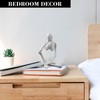 Loyzcy Thinker Statue Decor, Resin Sculptures Whimsical Home Decor, White