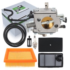 partszen TS400 Carburetor Carb with Cutquick Saw Drive Belt 3/8" x 34" for Stihl 9490 000 7851,4223 120 0600,4223 120 0652,4223-120-0650