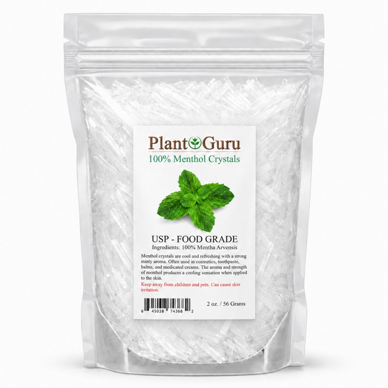 MENTHOL CRYSTALS Mentha Arvensis 100% PURE USP Grade 60ml