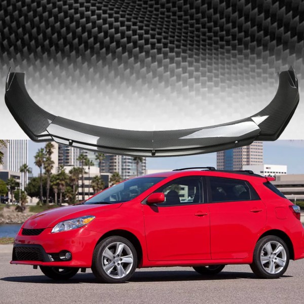 Unbranded Carbon Fiber Front Bumper Lip Spoiler + Splitter Kit
