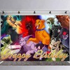 PINUO Warriors Cats Birthday Party Backdrop 5x3, Orange, Black, White,