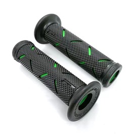 Bike Grip 9.9 inches (22.2 mm), Handle Grip for Motorcycles, Handle Grip, End Penetration (Green)