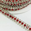Pawkyjar 2 Yards 3 Rows Rhinestone Chain, Crystal Rhinestone Close