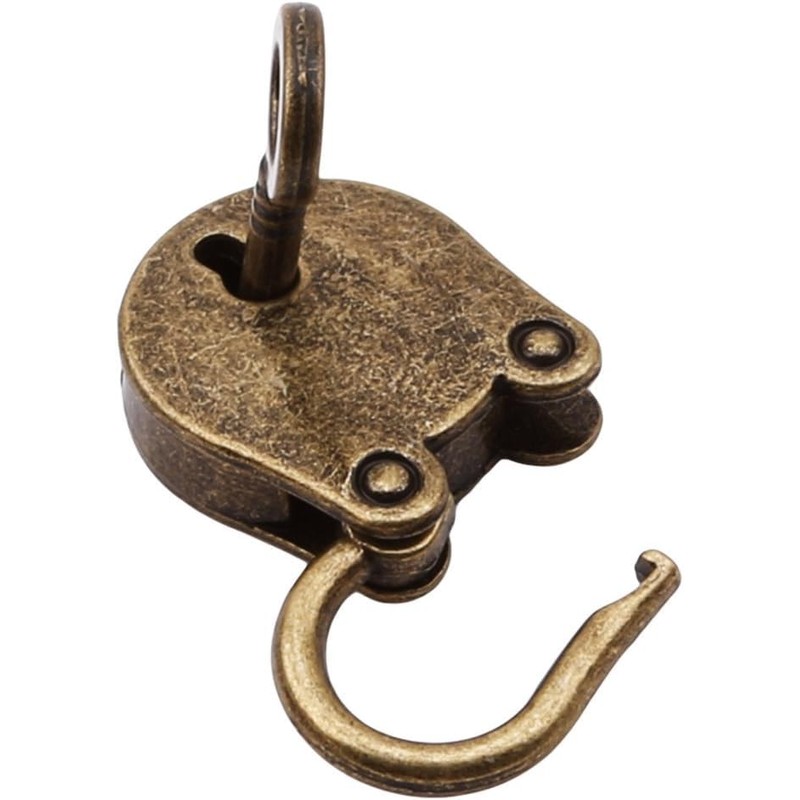 1Set Vintage Antique Style Mini Archaize Classic Padlocks Key Lock