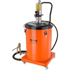 Portable 10.5 Gallon Air Operated Grease Pump 40L Pneumatic Oil Pump High Pressure Hose 50:1 RatioCapacity: 10 Gallons