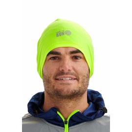 Time To Run Running Hat Beanie Skull Cap For Men & Women - Lightweight Thermal Quick Dry Wicking Neon High Vis Yellow