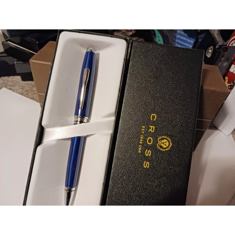 Cross RARE CROSS CLASSIC ELECTRIC BLUE AND POLISHED CHROME BALLPOINT