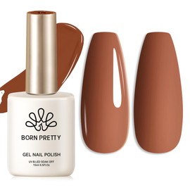 Born Pretty Hema-Free Gel Nail Polish, 15ml Maple leaf Brown Color Soak Off U V LED Gel Polish Nail Art Design Manicure Salon DIY Home