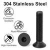 Tunejoy Countersunk Screws M8 x 20 mm Black Stainless Steel
