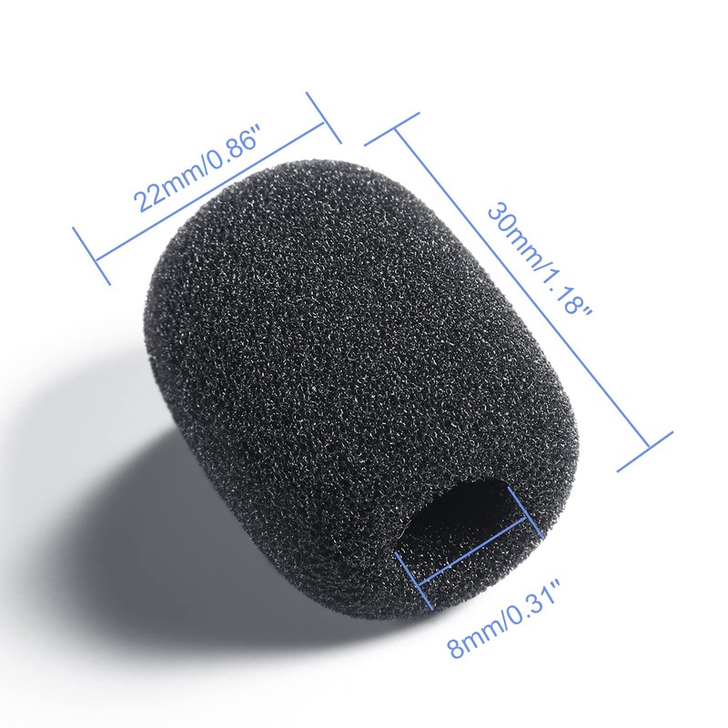Weewooday 50 Pieces Mini Foam Microphone Windscreen Headset Mic Covers