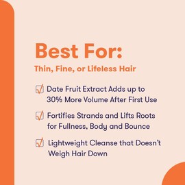 HIBAR - Volumize Shampoo Bar - For Fine & Flat Hair - Add Body, Definition & Volume - With African Dates & Vitamin B5 - Plastic-Free - Soap, Paraben &