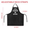 Rosoz Funny BBQ Black Adjustable Kitchen Cooking Chef Aprons for