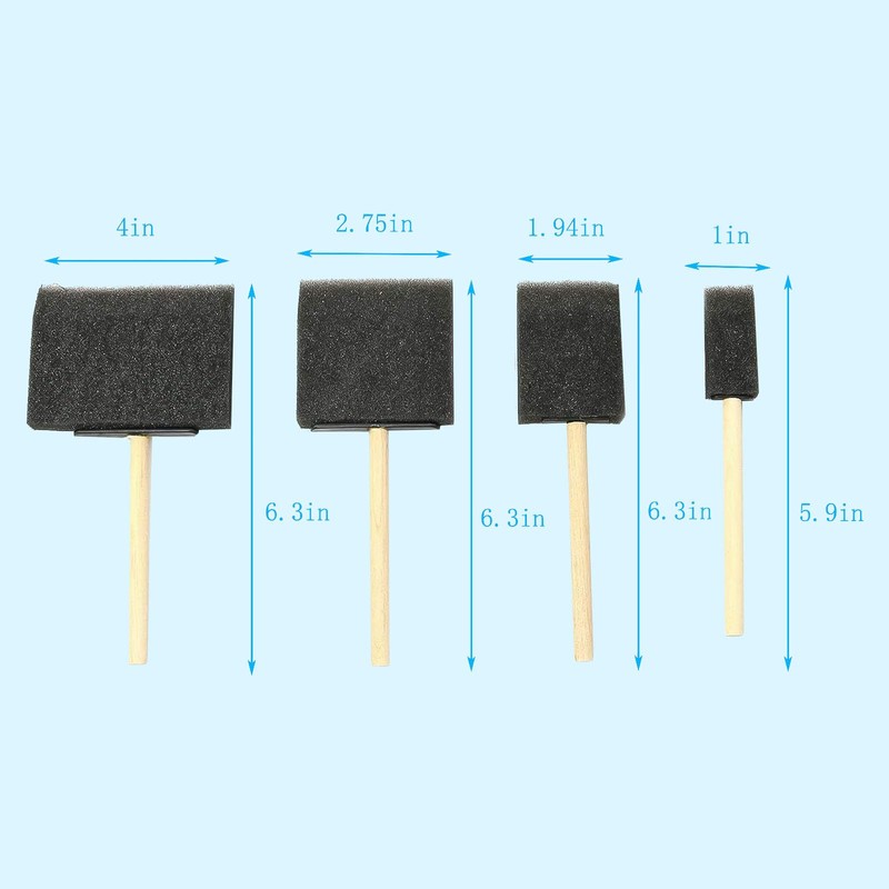 Foam Brush, 4Pcs Sponge Foam Paint Brushes Foam Brushes for