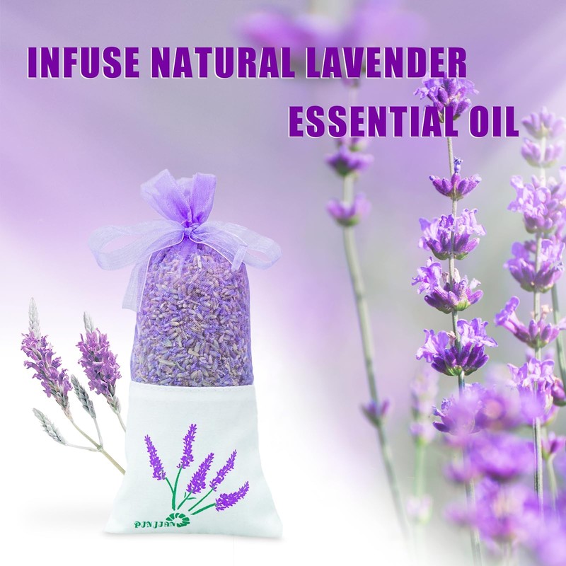 8 Packs Lavender Sachet Bags for Drawers and Closets, Long-Lasting