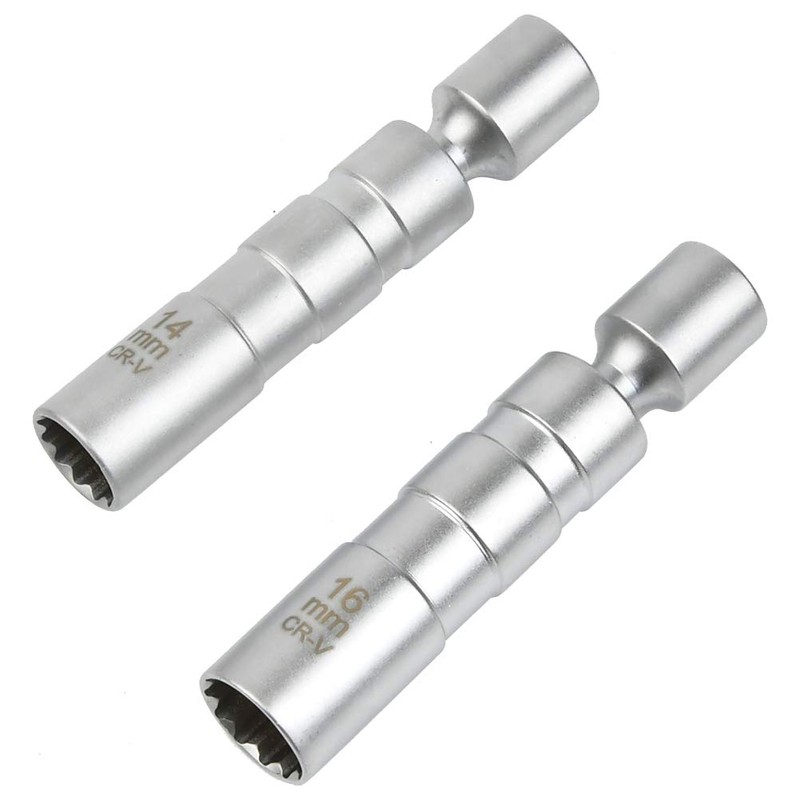 FOCCTS 2 pieces universal flexible spark plug wrench, 16 mm