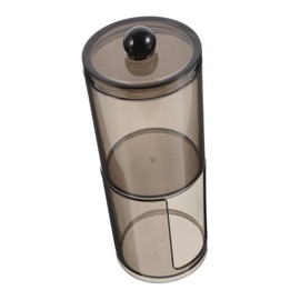 minkissy Cotton Buds Dispenser Jars Stylish Black Round Containers for Effortless Bathroom Organization Durable Makeup Holder with Lids for Cotton Swabs and Pads Storage