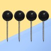 Kisangel 100Pcs Map Push Pins Black Map Tacks Plastic Round