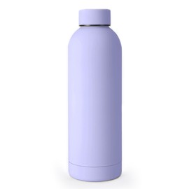 NOBL Stainless Steel Water Bottle,17 oz, 500 ml, Double Wall Vacuum Insulation, Sealed Bottle Keeps Drinks Cold 24 Hrs & Hot 12 Hrs, Leak Proof, Fits Noble Carry-On Cup Holder - Lavender