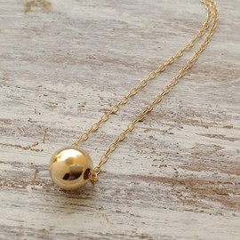 Custom Gold Ball Necklace Ball Bead Gold Filled Chain
