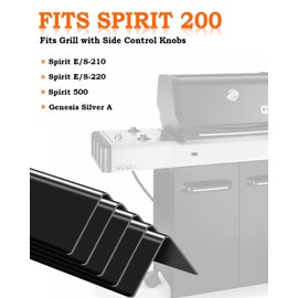 Paayox 21.5 Inch Flavorizer Bars for Weber Spirit Grill Parts Spirit 200 220 500 S210 E210 Grill Parts with Side Control, Genesis Silver A Grill Parts Flavor Bars for Weber 7534 7535 65902, 5 Pcs