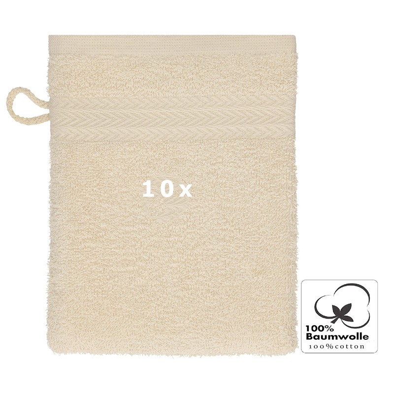 Betz PREMIUM Waschandschuhe 10-teilig - Frottee Waschlappen Gesicht reinigen -