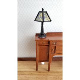 Handley Dollhouse Miniature Table Lamp Arts & Crafts Craftsman Style 1:12 Scale 12 volt