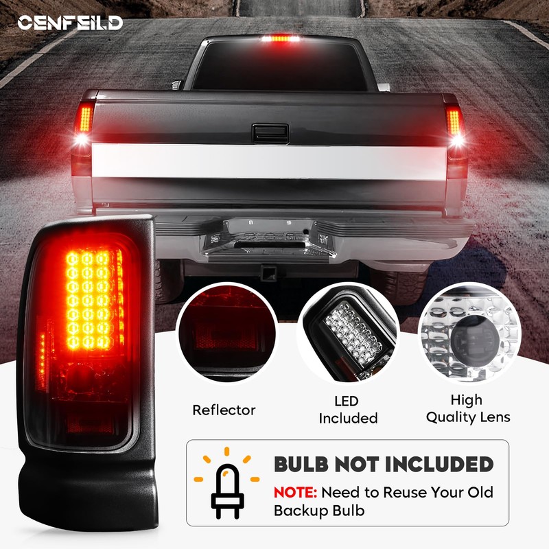 Cenfeild LED Tail Lights Assembly + 3rd Third Brake Cargo