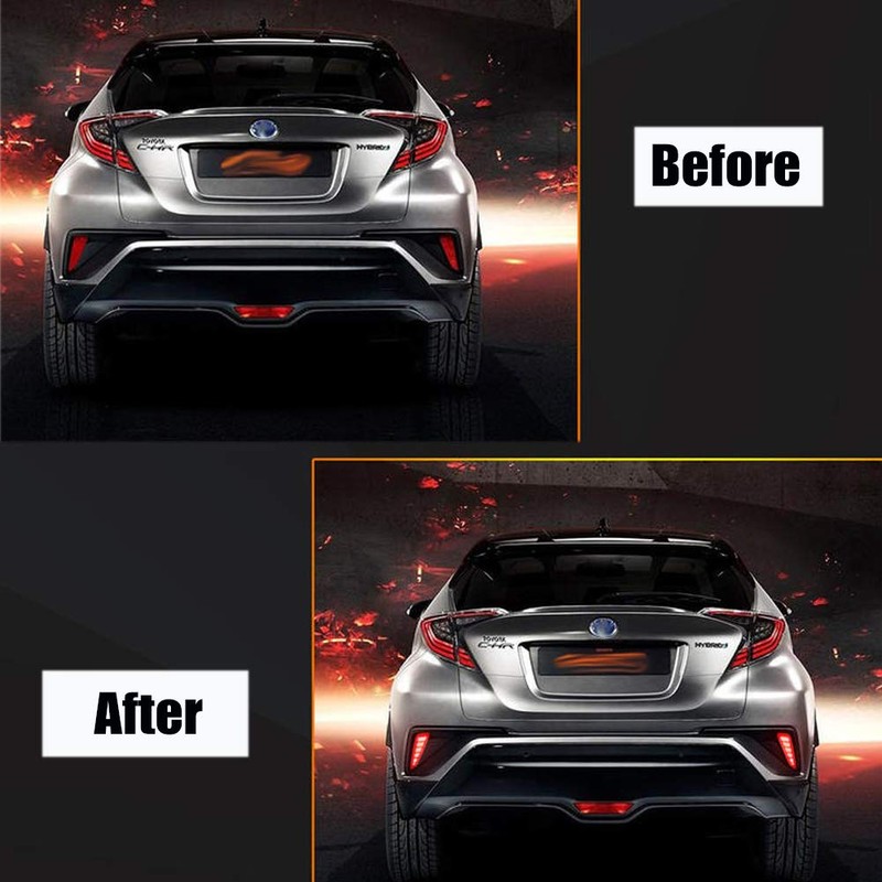GeeGeeTop Red LED Rear Bumper Reflectors Fog Brake Tail Light
