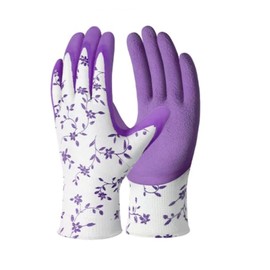 FEIYIDA Gardening Gloves - Breathable Rubber Coated Garden Work Gloves- Outdoor Protective Yard Gloves with Grip Gardening Gifts - (1, purple)