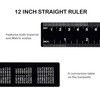 FUTGLOBAL Set of 3 Aluminum Engineering Scale Metal Ruler Set,