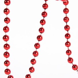 Christmas / Xmas Bead Chain - Garland 2.7m - RED ideal for Tree Room Decorations or art & craft by Concept4u