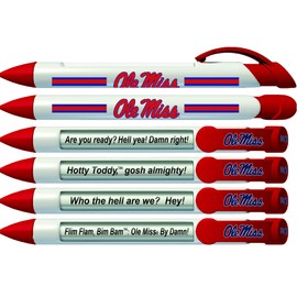 Greeting Pen Ole Miss Mississippi Rebels Braggin' Rights Rotating Message 6 Pen Set 20514